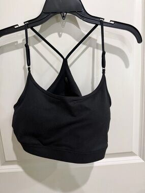 Ideology Black Strappy Low Impact Sports Bra NWT Large